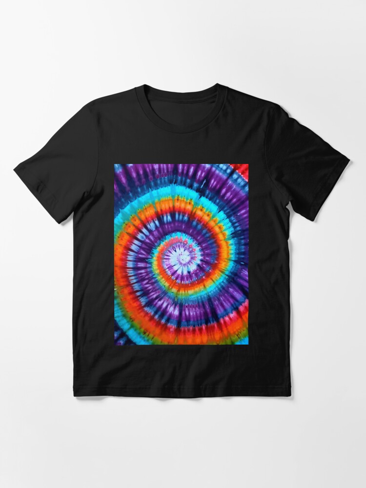 2XL Ice Dyed Rainbow Spiral Tie Dye T-shirt