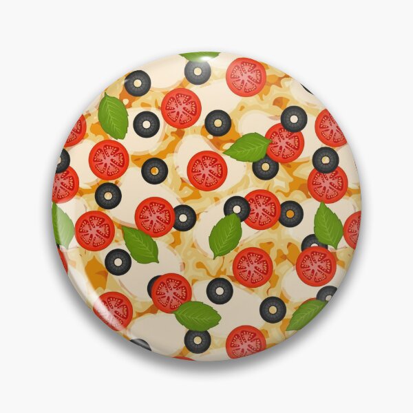 Artikelvorschau, Pepperoni Cheese Pizza Pie Pattern Schwarzes Oliven Basilikum entworfen und verkauft von Spaceshipsells.