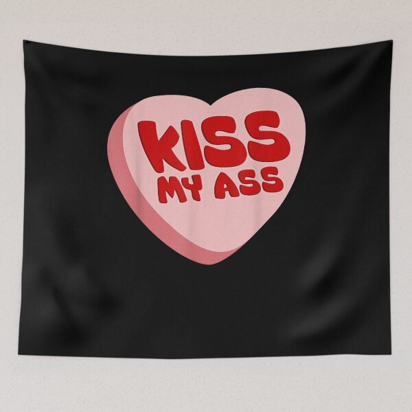 Item preview, Anti Valentine's Day Funny Valentine Heart Candy KISS MY ASS  designed and sold by shirleyfinley.