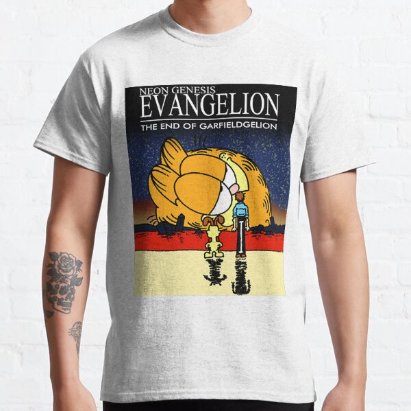 Neon Genesis Evangelion Garfield T-ShirtNeon Genesis Evangelion Garfield Meme Classic T-Shirt