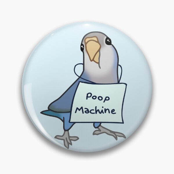 Item preview, Grey Blue Lovebird - Poop Machine designed and sold by FandomizedRose.