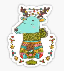 Winter deer Sticker