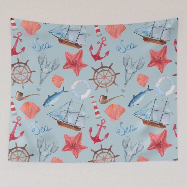 Item preview, Marine Ahoy designed and sold by rasters-vectors.