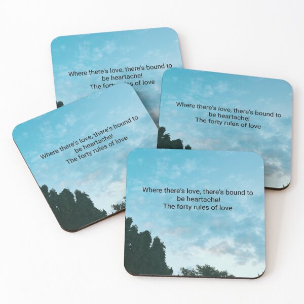 Item preview, Forty rules of love quotes designed and sold by FurwaAbid.
