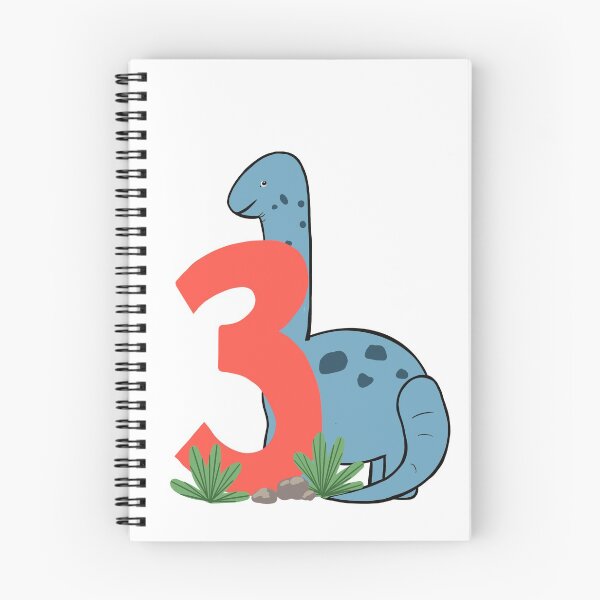 Item preview, A number 3 with a dinosaur. designed and sold by Createlikeamom.