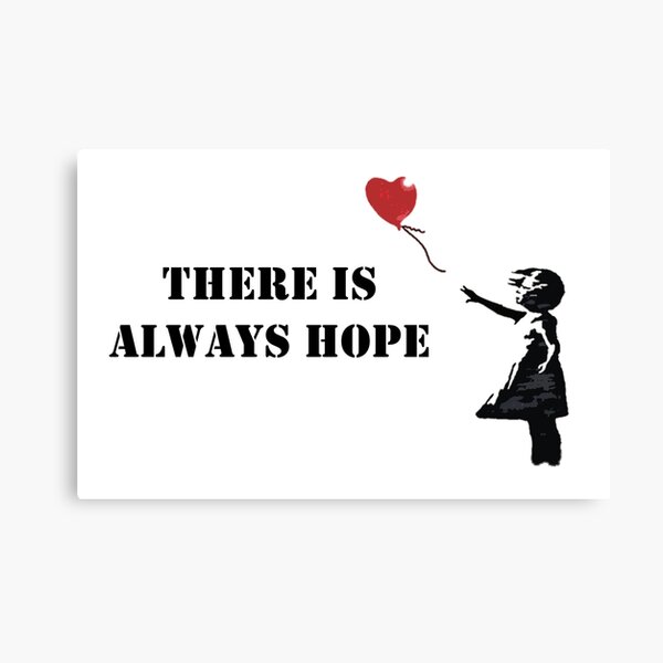 Banksy: There is always hope Canvas Print