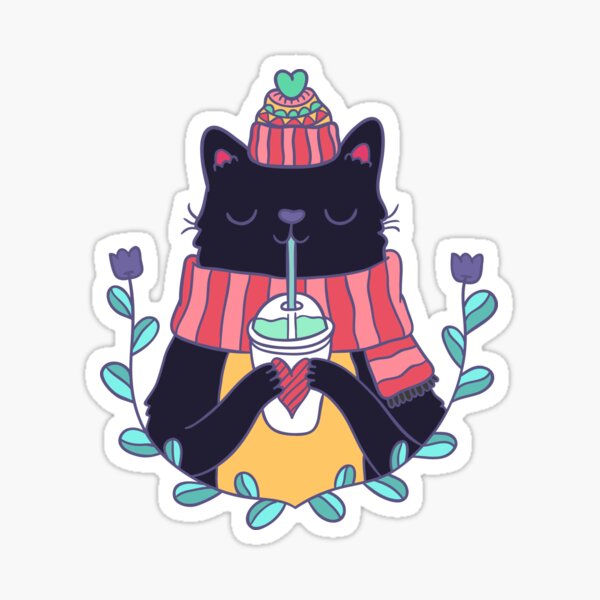 Winter cat Sticker