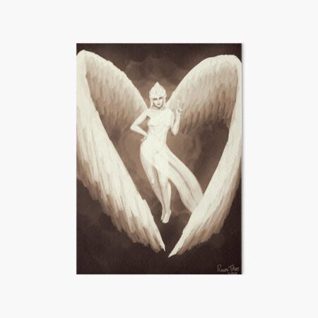 Pinnacle of the Tree, Winged Angel Magical Pinup Art Board Print
