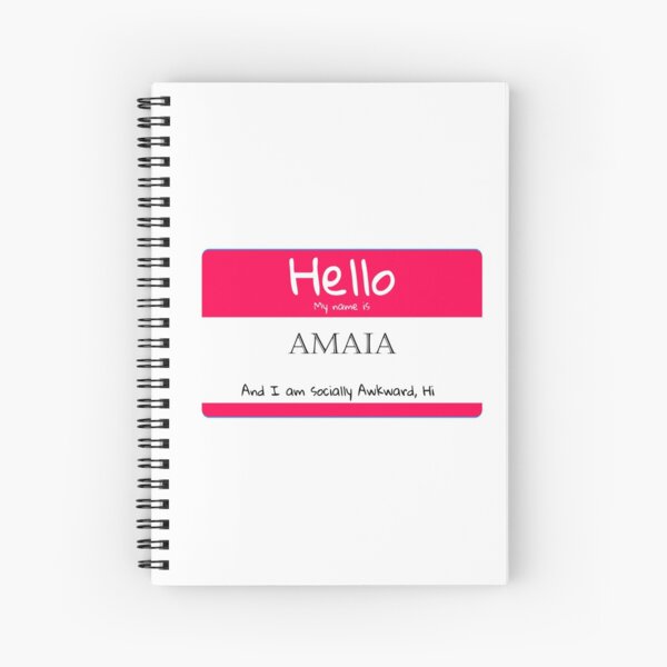 Vista previa del artículo con la obra «Mi nombre es Amaia y soy socialmente torpe», diseñado y vendido por IcyTees.