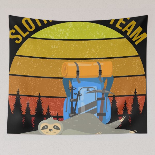 Item preview, Glacier Sloth Hiking Team We Will Get There When We Get There designed and sold by WhiteTears.