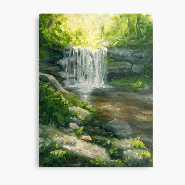 Item preview, Secret Forest Waterfall | Landscape Impressionist designed and sold by Andrew Gaia.