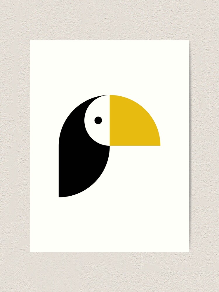 The Toucan, Minimal Bauhaus Shapes Animal 