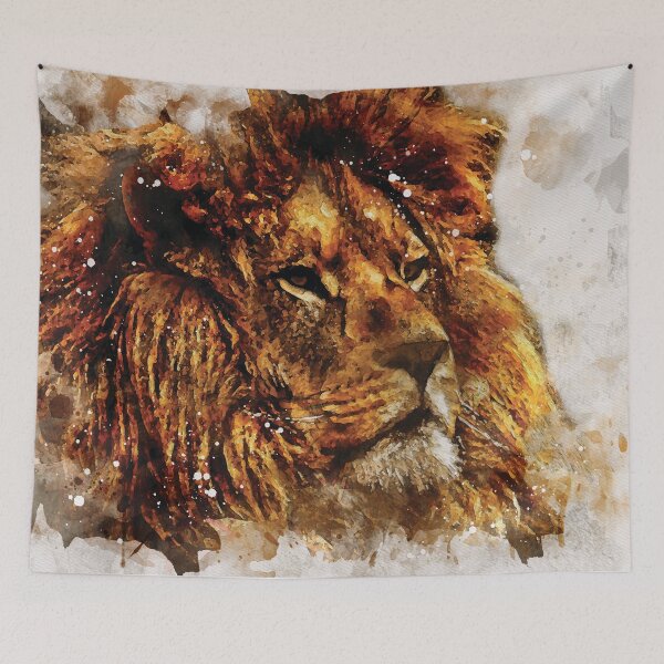 Item preview, Lion watercolour digital portrait designed and sold by Gerald Waters.