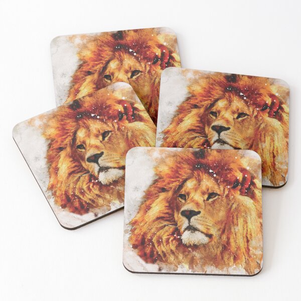 Item preview, Lion watercolour digital portrait designed and sold by Gerald Waters.