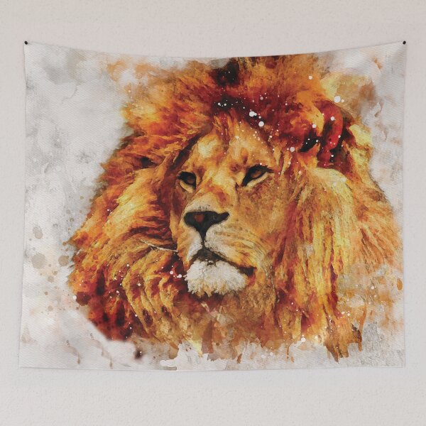 Item preview, Lion watercolour digital portrait designed and sold by Gerald Waters.