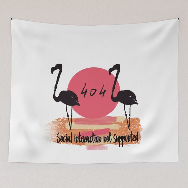 Item preview, Social interaction not supported. Flamingo and 404 error designed and sold by orangerinka.