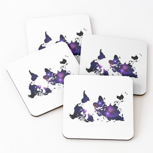 Item preview, Upside Down World Map With Solar System Background designed and sold by yoshra.