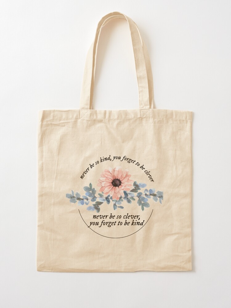 Thumbnail 2 of 5, Tote Bag, marjorie lyrics never be so clever, you forget to be kind designed and sold by lovely-lyrics.
