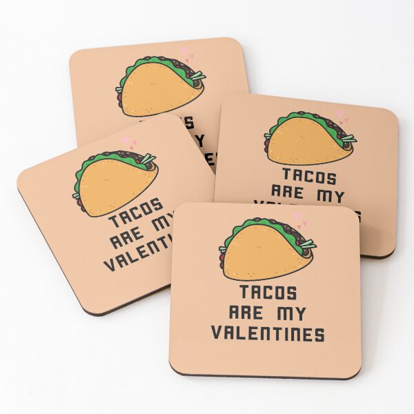 Item preview, Tacos are my valentines - black text designed and sold by CricketDoodles.