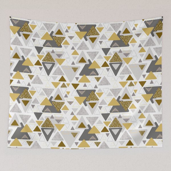 Item preview, Geometrical boho chick triagle pattern designed and sold by PurrfectCorner.