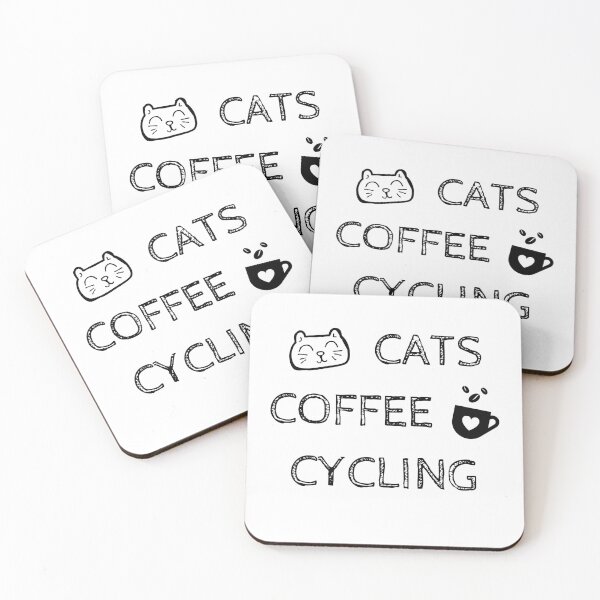 Item preview, Cats. Coffee. Cycling designed and sold by TheGreenGoat.