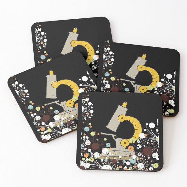 Item preview, RETRO ABSTRACT FLORAL MICROSCOPE MEDICAL LABORATORY SCIENCE  designed and sold by Hippiesole.