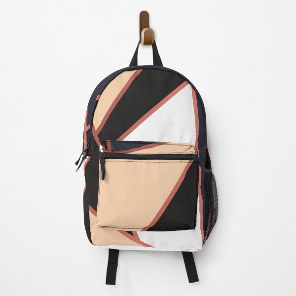 Item preview, Modern geometric triangle peach and black pattern designed and sold by Dear-Ashlin.