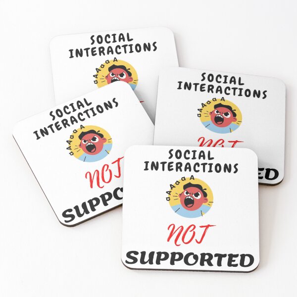 Item preview, Social interaction not supported sarcastic quote t shirt [SNS3] designed and sold by HIPNOTIZAR  CRAFTS.