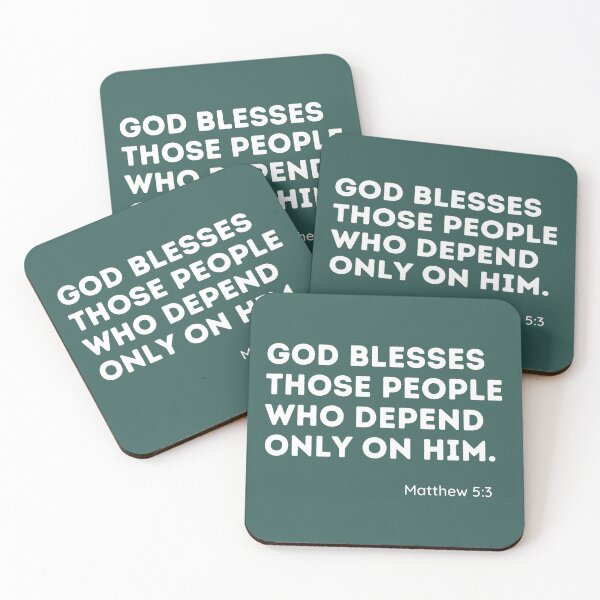 Item preview, Matthew 5:3, God blesses those who only depend on him.  designed and sold by Fhfarms.