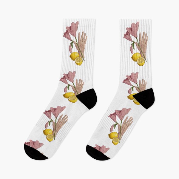Item preview, Open Hand with Pink Lilies and Lemons designed and sold by magicae.