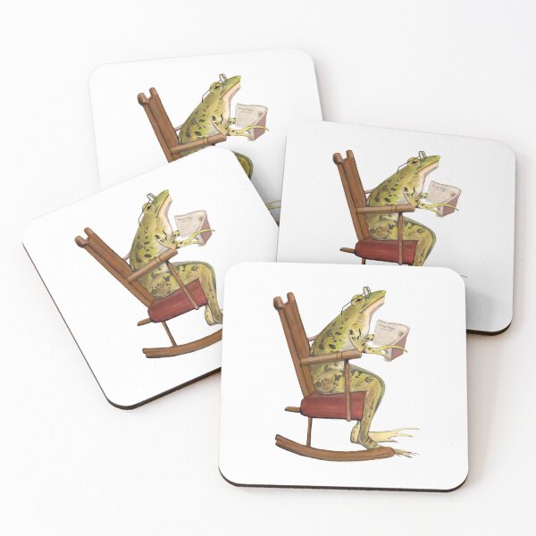 Item preview, Wise Frog in Rocking Chair with Book designed and sold by Paint-Feathers.