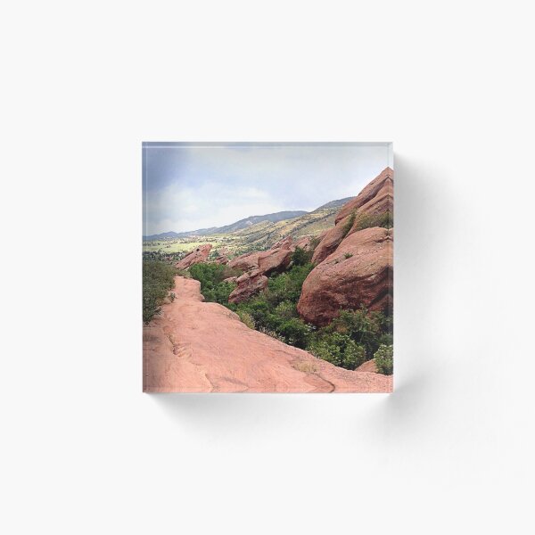 red rocks Acrylic Block
