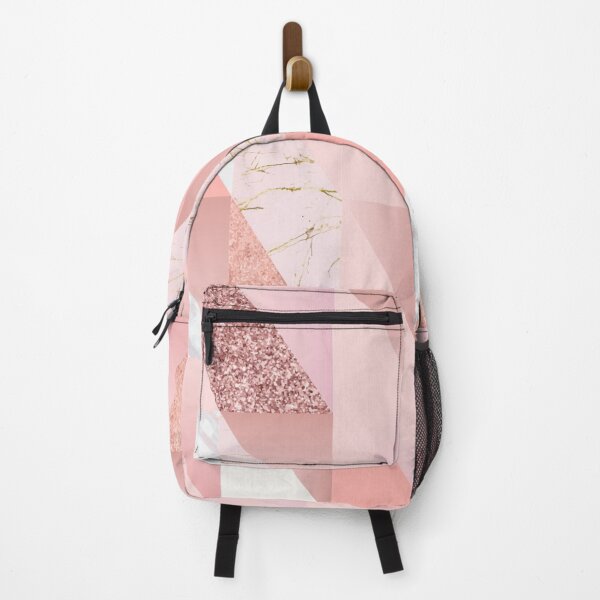 Item preview, Modern geometric triangle rose gold glitter marble pattern designed and sold by Dear-Ashlin.