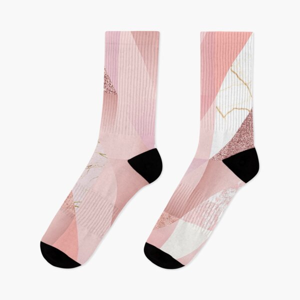 Item preview, Modern geometric triangle rose gold glitter marble pattern designed and sold by Dear-Ashlin.
