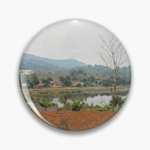 Item preview, A dull, misty morning, on a rice paddy in Sapa Vietnam, with a lake. designed and sold by SnapTPhotograph.