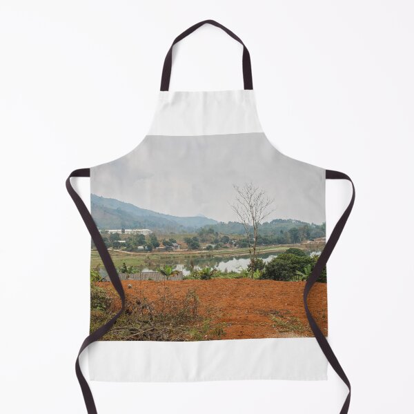 Item preview, A dull, misty morning, on a rice paddy in Sapa Vietnam, with a lake. designed and sold by SnapTPhotograph.