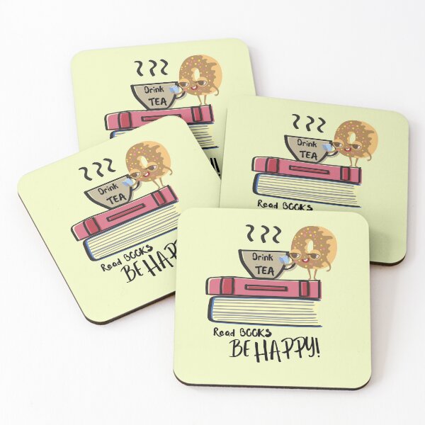 Item preview, DRINK TEA READ BOOKS BE HAPPY designed and sold by Nancyanna.