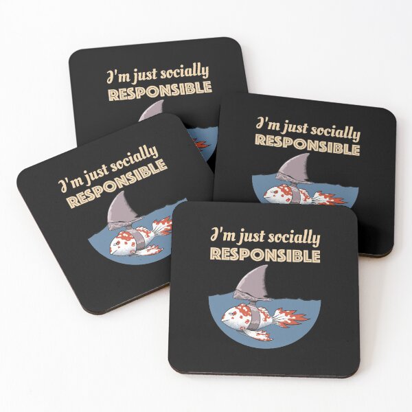 Item preview, Just socially responsible fish with shark fin designed and sold by Redinsart.