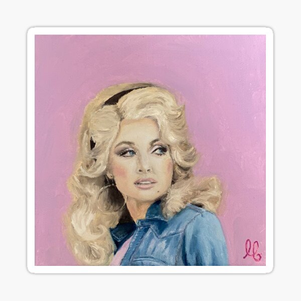 Oil Portrait of Dolly Parton Sticker