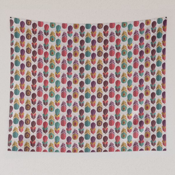 Item preview, Colorful Boho Pattern Flat Feathers Gifts designed and sold by SimoCompany.