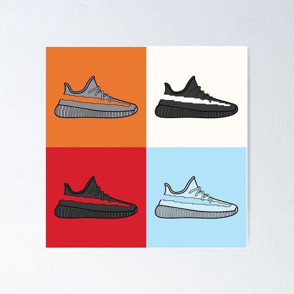 Artikel-Vorschau von Yeezy 350 Boost Sneaker Sneakerhead Poster, designt und verkauft von Art by Cleo.