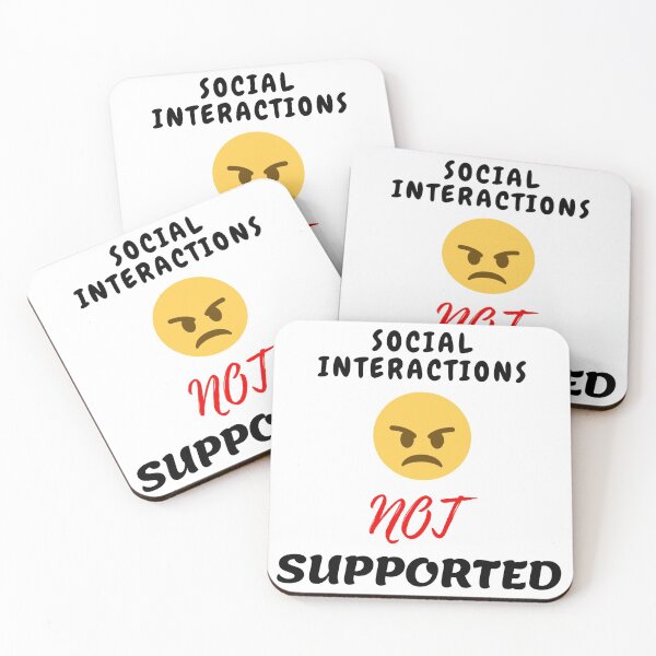 Item preview, Social interaction not supported sarcastic quote t shirt [SNS6] designed and sold by HIPNOTIZAR  CRAFTS.