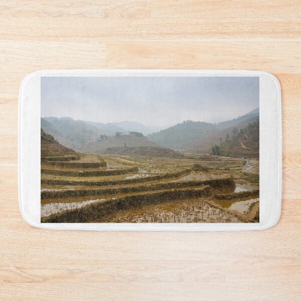 Item preview, A vietnamese rice terrace on a winters morning in Sapa, Northern Vietnam designed and sold by SnapTPhotograph.