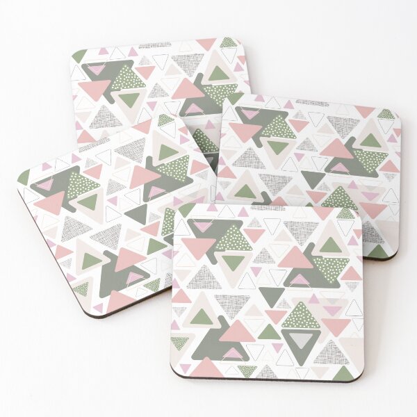 Item preview, Abstract geometrical modern triagle pattern designed and sold by PurrfectCorner.