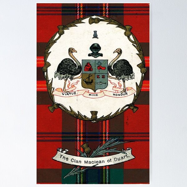 Item preview, Clan Maclean of Duart Vintage Tartan Crest Badge designed and sold by BagTown Clans.