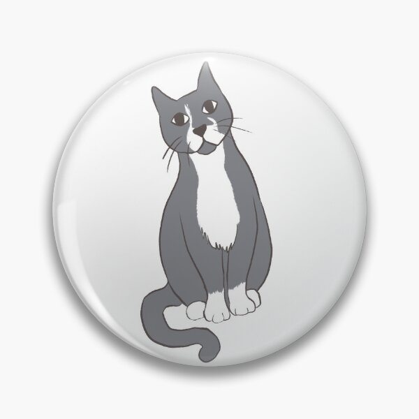 Item preview, Grey Tuxedo Cat Sitting Pretty designed and sold by magicae.