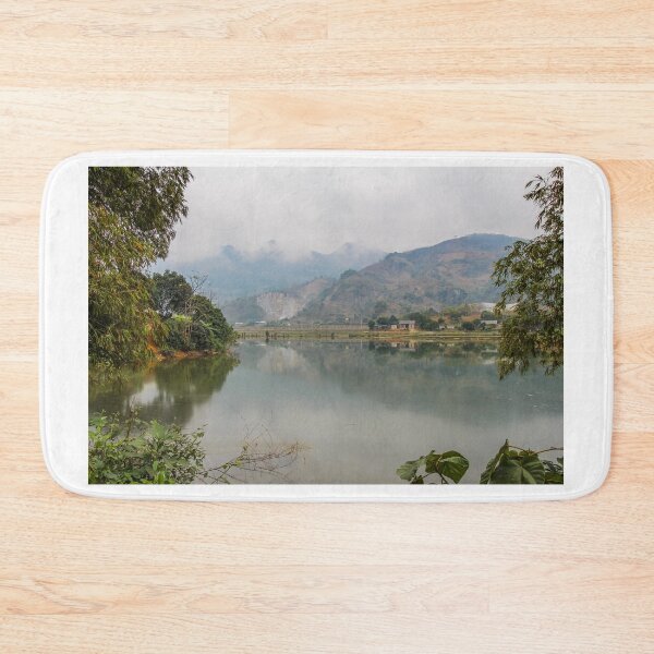 Item preview, A mountain reflection on a lake in a rice paddy, Sapa, Vietnam designed and sold by SnapTPhotograph.