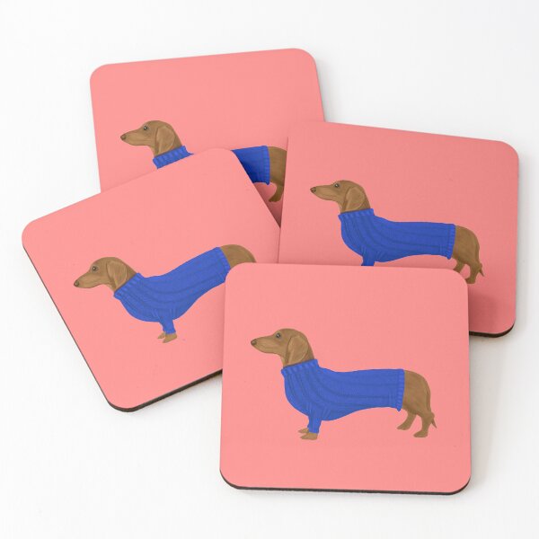 Item preview, Dachshund in Blue Jumper on Pink designed and sold by Kittys-Art.