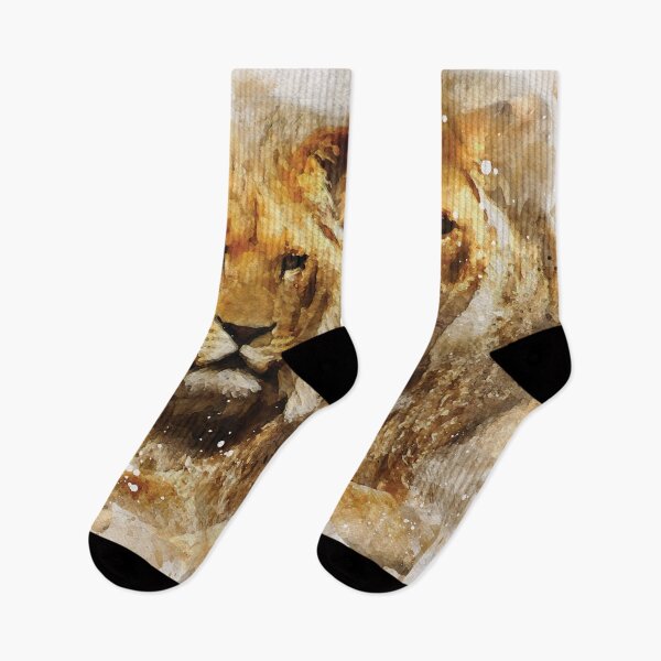 Item preview, Lion watercolour digital portrait designed and sold by Gerald Waters.