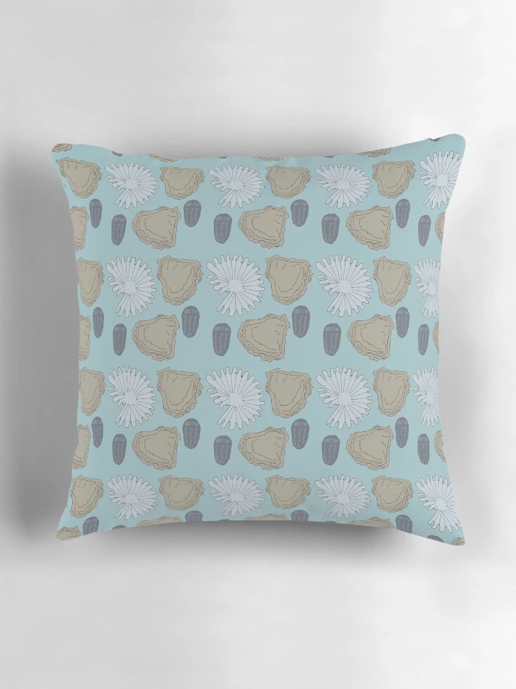 Thumbnail 3 of 4, Pillow, Shell Shore designed and sold by RubyPrintDesign.